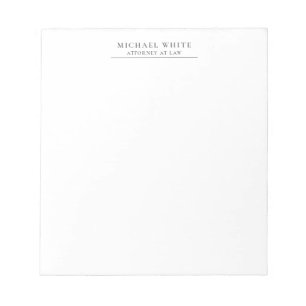 Bloc-note Avocat minimaliste professionnel