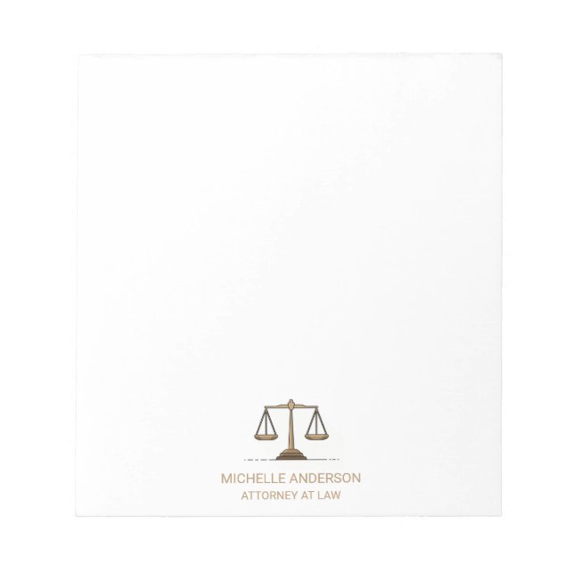 Bloc-note Avocat professionnel branché (Devant)