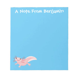 Bloc-note axolotl rose pâle