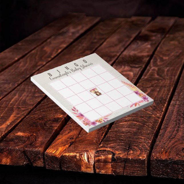 Bloc-note Baby shower Autumn Forest Animal Bingo Jeu (Créateur téléchargé)