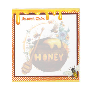 Bloc-note Baby shower d'abeille douce