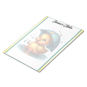 Bloc-note Baby shower de canard en caoutchouc