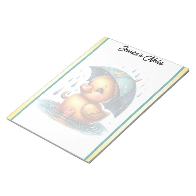 Bloc-note Baby shower de canard en caoutchouc (Incliné)