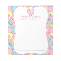 Baby shower de hibou rose Pastel - Conseil