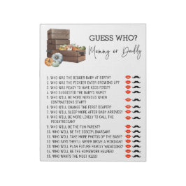 Bloc-note Baby shower Devins Qui Joue Citrouille Automne