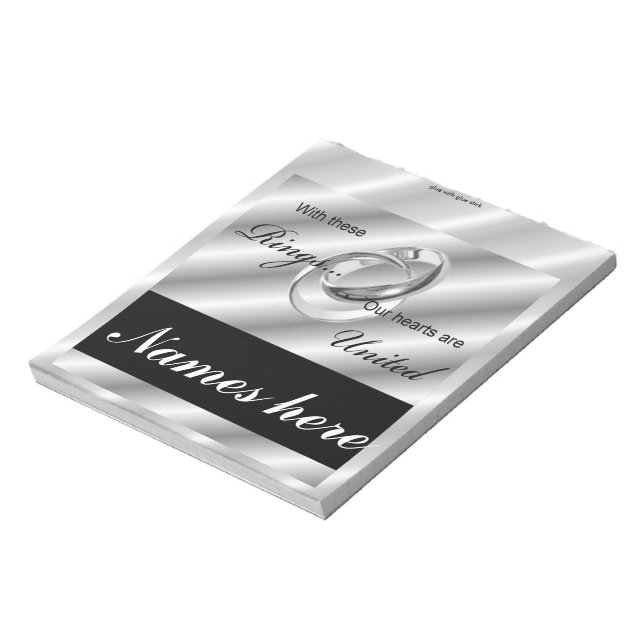 Bloc-note Bagues Mariages gays Candy Bar Wrapper Party Favor (Tourné)