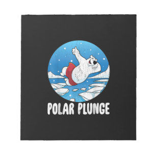 Bloc-note Bain d'hiver Polar Plunge Ice Jump Polar Ours Bain