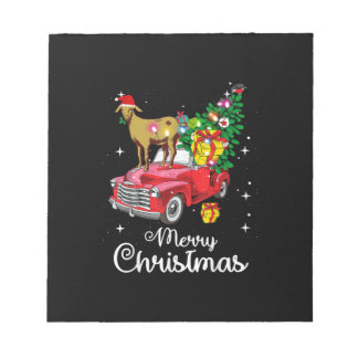 Bloc-note Balades de chèvre Rouge Voiture Noël