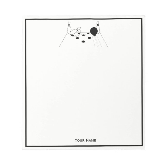 Bloc-note Balle de bowling de sport et poupées (Devant)