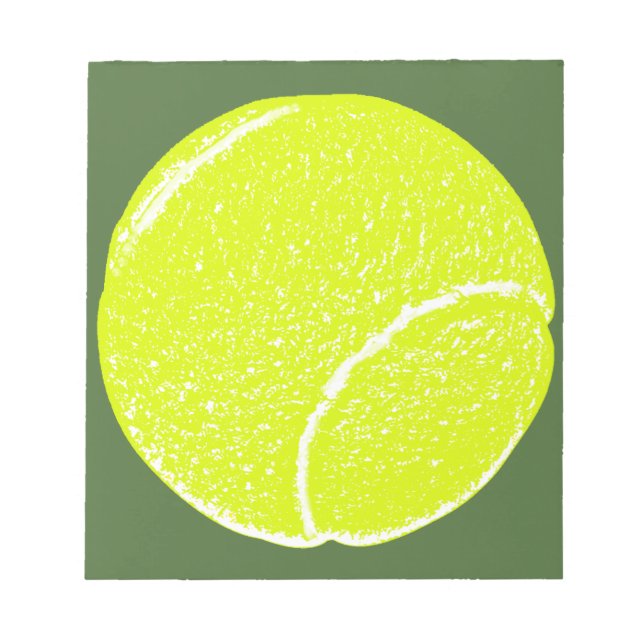 Bloc-note balle de tennis jaune (Devant)