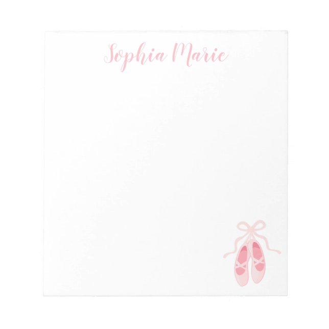 Bloc-note Ballet rose Chaussures Ballerina Girls Papeterie (Devant)