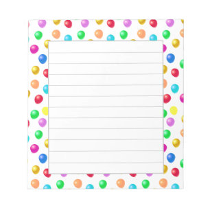 Bloc-note Ballons d'anniversaire multicolores liés