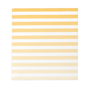Bloc-note Bandes de bonbons jaune et blanc ensoleillé