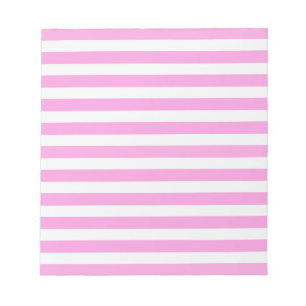 Bloc-note Bandes de bonbons roses et blanches