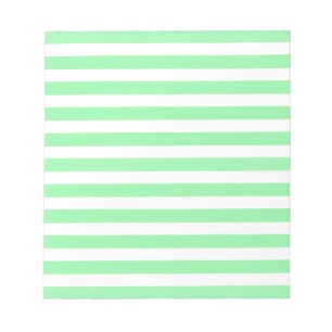 Bloc-note Bandes de bonbons vertes et blanches