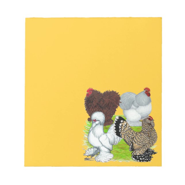 Bloc-note Bantams à pattes emplumées (Devant)