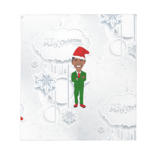 Bloc-note barack obama père Noël