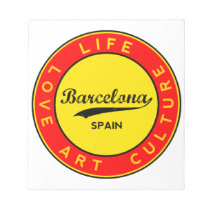 Bloc-note Barcelone, Espagne, cercle rouge, art