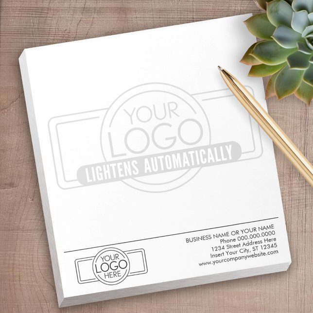 Bloc-note Basique avec filigrane du logo de l'entreprise en  (Personalized Notepad with Your Logo - add contact info for a great promotional product)