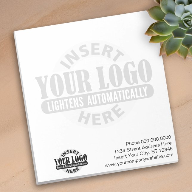 Bloc-note Basique avec logo d'entreprise en Arrière - plan (Add Your Logo to this promotional product notepad)
