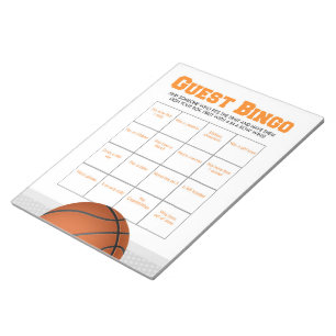 Bloc-note Basketball Guest Bingo Baby shower Pack de jeu