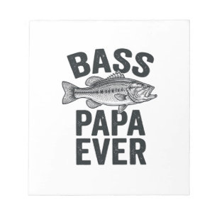 Bloc-note Bass Papa Ever Vintage Fishing Dad Shirt Design_1