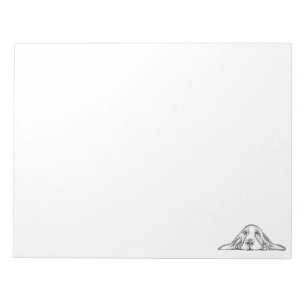 Bloc-note basset blanc