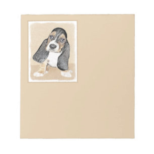 Bloc-note Basset Hound Peinture Chiot - Art Chien original