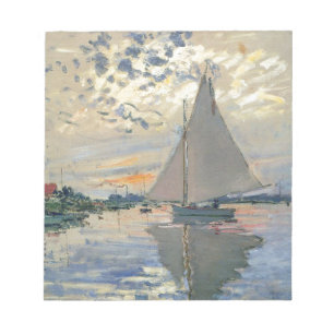 Bloc-note Bateau à voile de Monet Impressionnisme français C