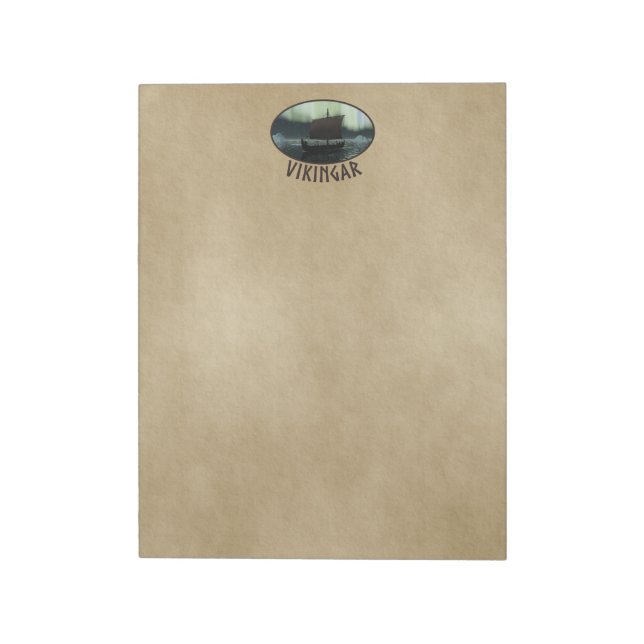 Bloc-note Bateau Viking Sous Lumière Du Nord (Tourné)