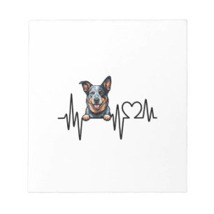 Bloc-note Battement de coeur d'Australian Cattle Dog ECG Pat