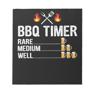 Bloc-note BBQ  BBBQ Timer Boire Grillade Bière Grill