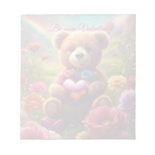 Bloc-note Be mine Valentine Teddy 1