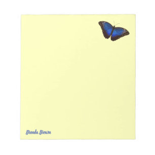 Bloc-note Beau papillon bleu personnalisé de Morpho