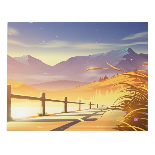 Bloc-note Beau paysage de montagne (Devant)