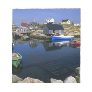 Bloc-note Beau village de Peggy's Cove avec port