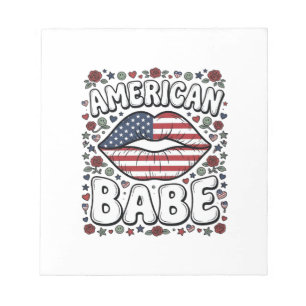 Bloc-note Bébé Américain Design de gravure vintage patriotiq