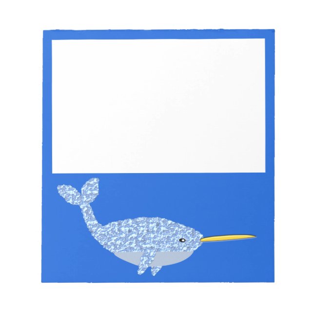Bloc-note Bébé bleu mignon garçon Narwhal (Devant)