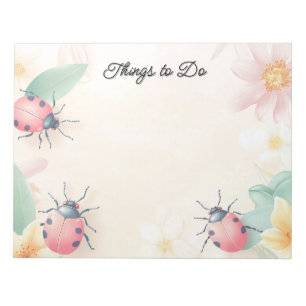 Bloc-note Beetles printanières personnalisées