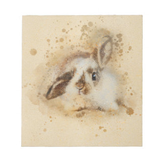 Bloc-note belle lapin brun lapin peinture artistique