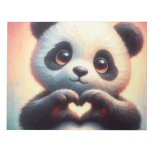 Bloc-note Belle Love Heart Panda