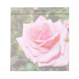 Bloc-note belle rose rose fleur aux coeurs doux