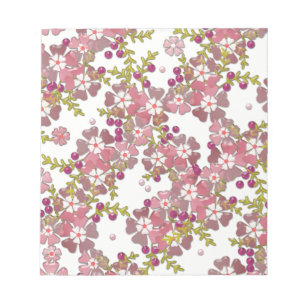 Bloc-note Belles fleurs en verre