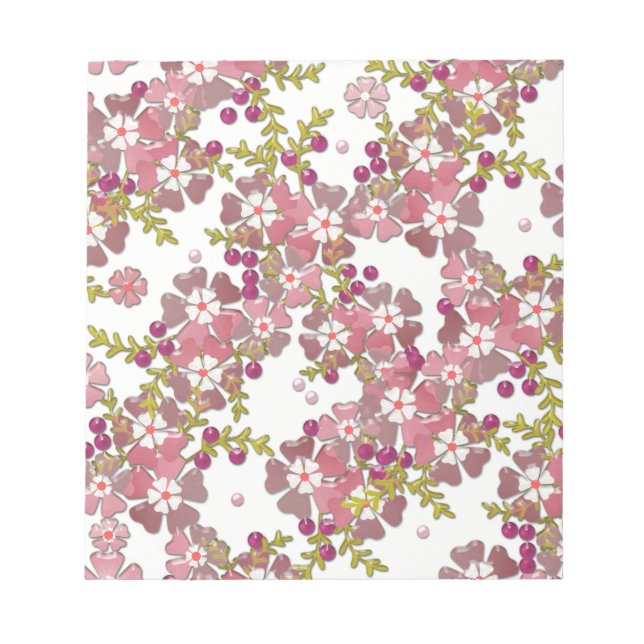 Bloc-note Belles fleurs en verre (Devant)