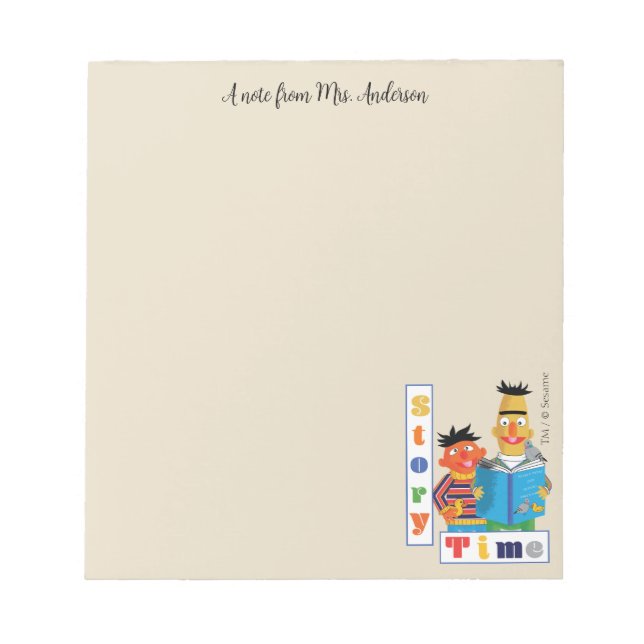 Bloc-note Bert et Ernie Librarian Time (Devant)