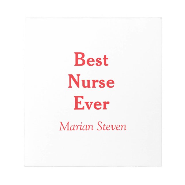 Bloc-note Best nurse ever medical professional paramedical d (Devant)