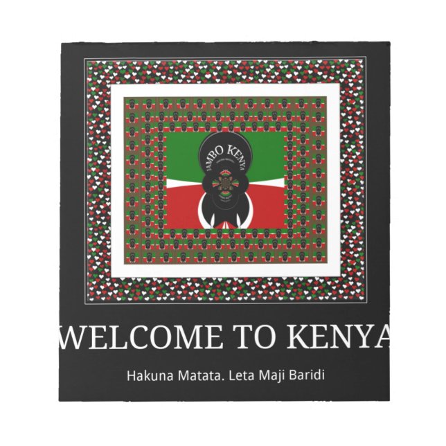 Bloc-note Bienvenue au Kenya Hakuna Matata (Devant)
