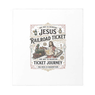 Bloc-note Billet de train Jésus Voyage Billet de train Jésus