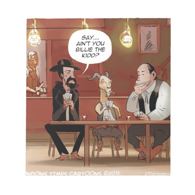 Bloc-note Billy L'Enfant ? Drôle dessin de chèvre (Devant)