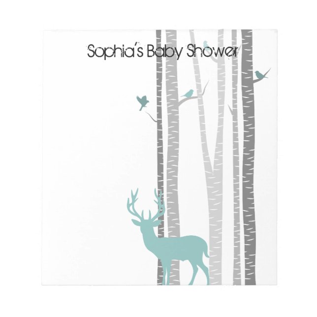 Bloc-note Birch Trees with Deer (Devant)